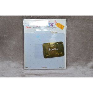 LOVE Sizzix Simple Impressions Embossing Folder Cardmaking Scrapbook Journal